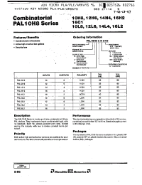 Datasheet PAL10C1CJSTD manufacturer Неопределенные